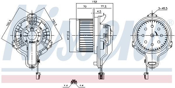 Ventilatore abitacolo - 87867 NISSENS