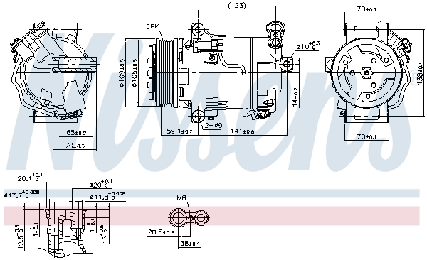 Compressor, air conditioning - 890006 NISSENS