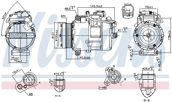 Compressore, Climatizzatore - 890012 NISSENS