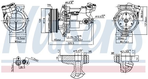 Compressor, air conditioning - 890042 NISSENS