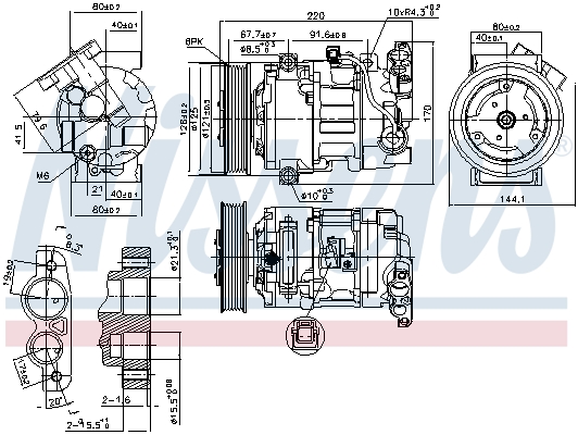 Compressor, air conditioning - 890044 NISSENS