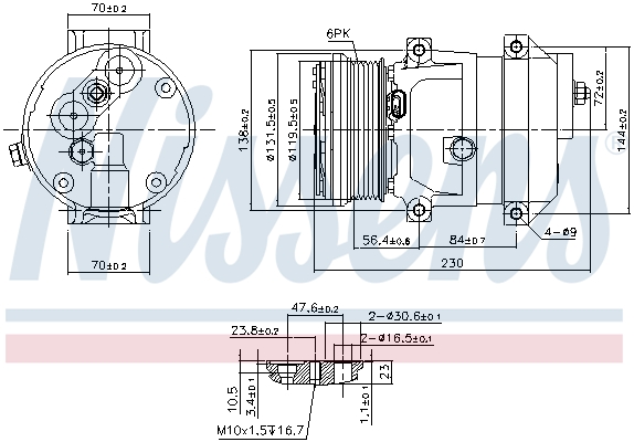 Compressor, air conditioning - 890050 NISSENS