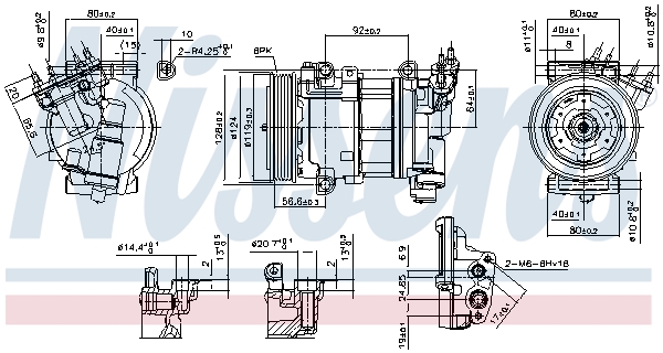 Compressor, air conditioning - 890051 NISSENS