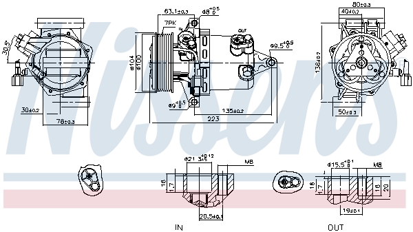 Compressor, air conditioning - 890053 NISSENS