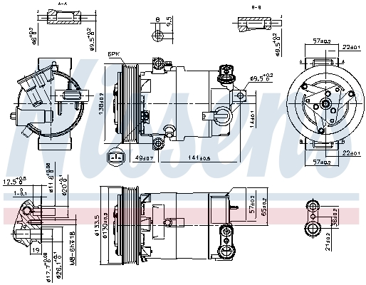 Compressor, air conditioning - 890057 NISSENS