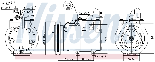 Compressor, air conditioning - 890059 NISSENS