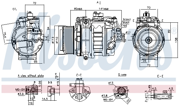 Compressor, air conditioning - 890060 NISSENS
