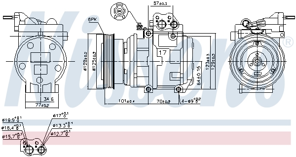 Compressor, air conditioning - 890067 NISSENS