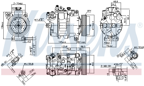 Compressor, air conditioning - 890070 NISSENS