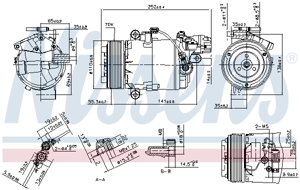Compressor, air conditioning - 890071 NISSENS