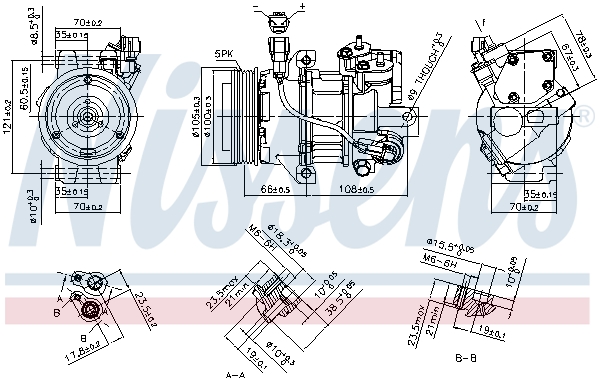 Compressor, air conditioning - 890077 NISSENS