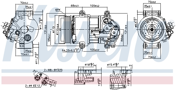 Compressor, air conditioning - 890078 NISSENS