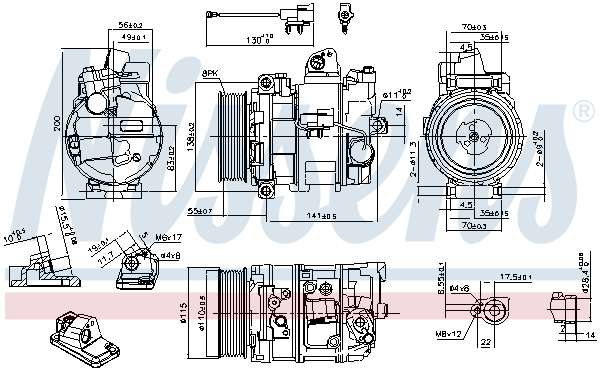Compressor, air conditioning - 890082 NISSENS
