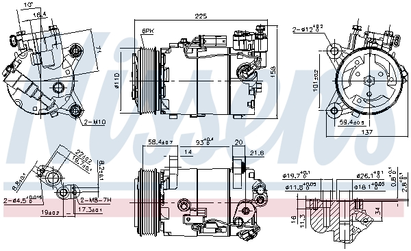 Compressor, air conditioning - 890099 NISSENS