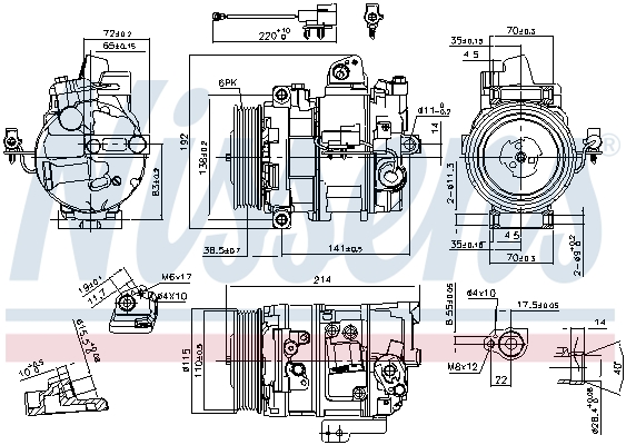 Compressor, air conditioning - 890117 NISSENS