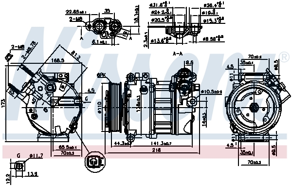Compressor, air conditioning - 890123 NISSENS