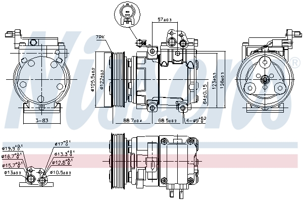 Compressor, air conditioning - 890129 NISSENS