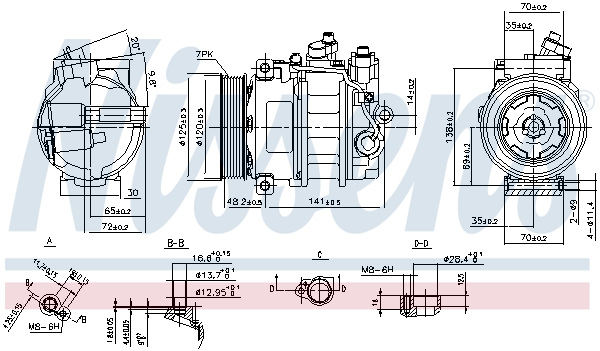 Compressor, air conditioning - 890140 NISSENS