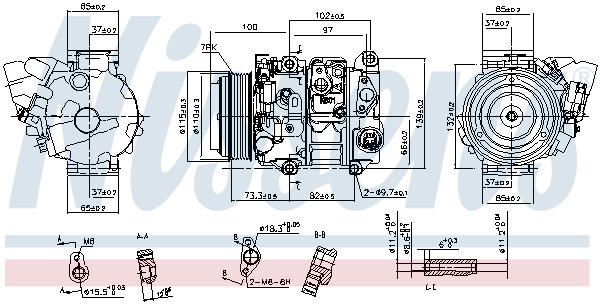 Compressor, air conditioning - 890143 NISSENS