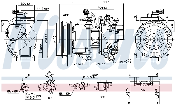 Compressor, air conditioning - 890145 NISSENS