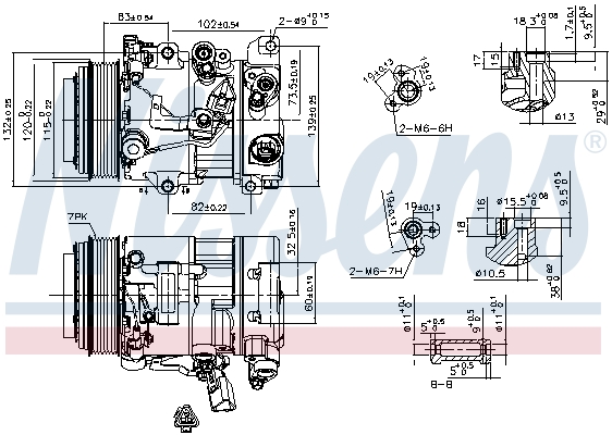 Compressor, air conditioning - 890156 NISSENS