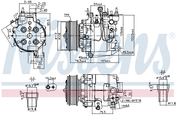 Compressor, air conditioning - 890167 NISSENS