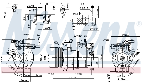 Compressor, air conditioning - 890169 NISSENS