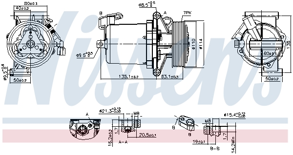 Compressor, air conditioning - 890172 NISSENS
