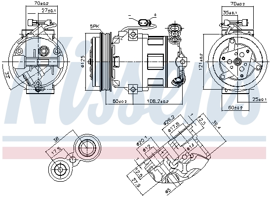 Compressor, air conditioning - 890185 NISSENS