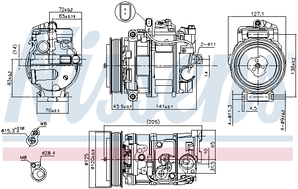 Compressor, air conditioning - 890191 NISSENS