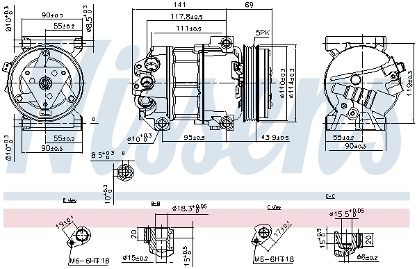 Compressor, air conditioning - 890211 NISSENS