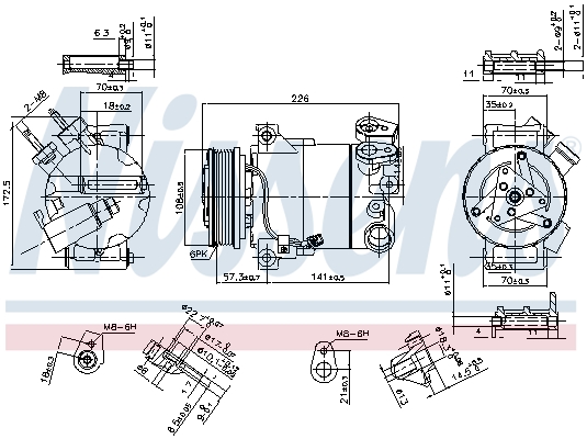Compressor, air conditioning - 890215 NISSENS