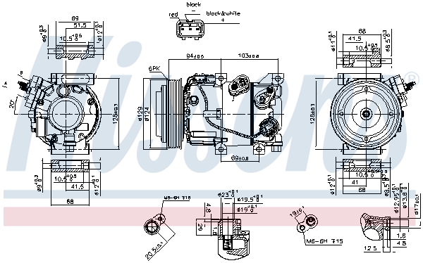 Compressor, air conditioning - 890229 NISSENS