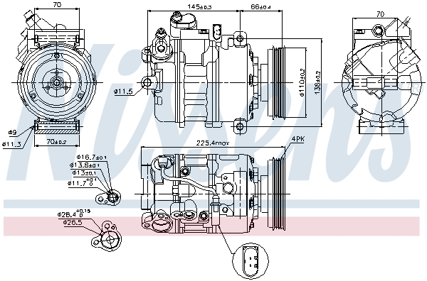 Compressor, air conditioning - 89023 NISSENS