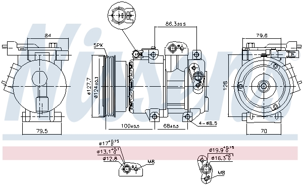 Compressor, air conditioning - 890232 NISSENS