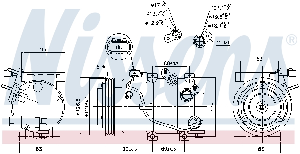 Compressor, air conditioning - 890238 NISSENS