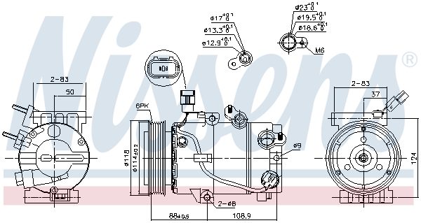 Compressor, air conditioning - 890239 NISSENS