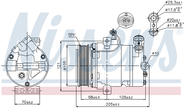 Compressor, air conditioning - 89024 NISSENS