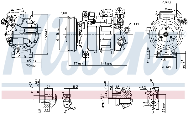 Compressor, air conditioning - 890246 NISSENS