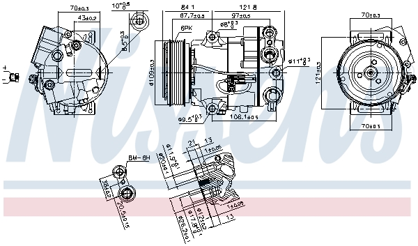 Compressor, air conditioning - 890259 NISSENS