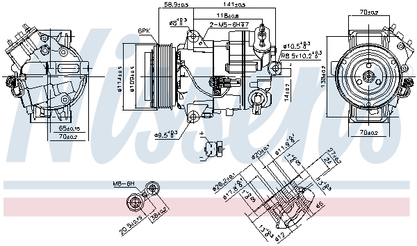 Compressor, air conditioning - 890263 NISSENS