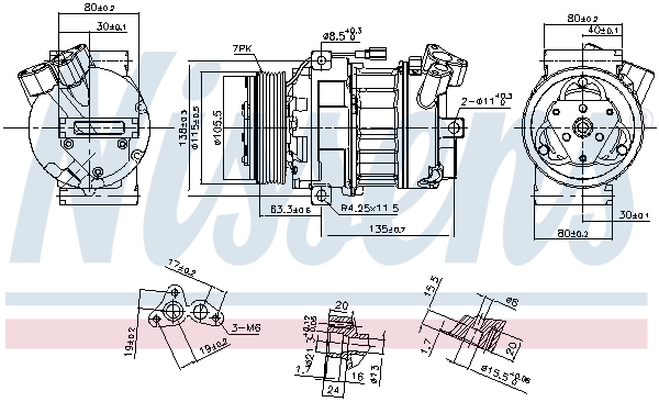 Compressor, air conditioning - 890269 NISSENS