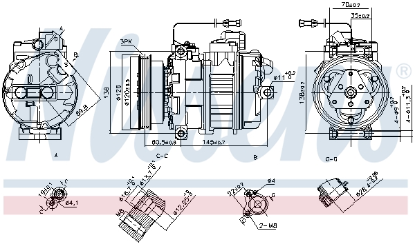 Compressor, air conditioning - 89027 NISSENS