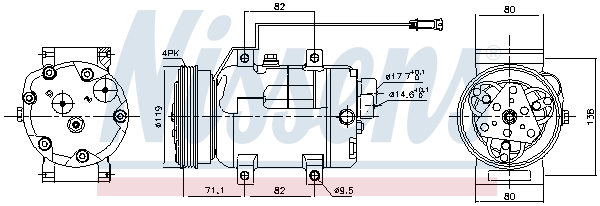 Compressor, air conditioning - 89029 NISSENS
