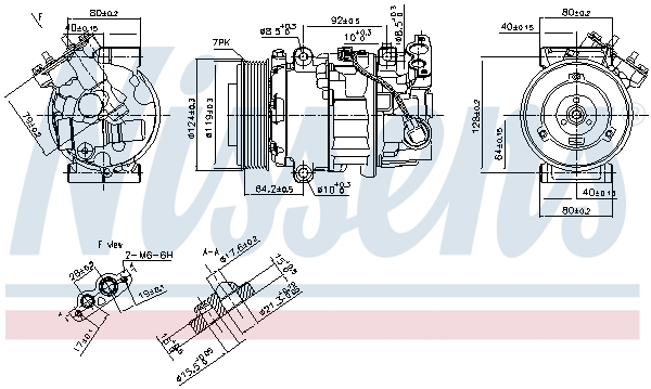 Compressor, air conditioning - 890299 NISSENS