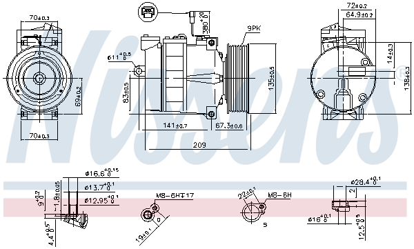 Compressor, air conditioning - 89030 NISSENS