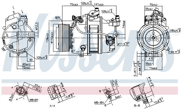 Compressor, air conditioning - 890303 NISSENS