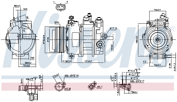 Compressor, air conditioning - 89031 NISSENS