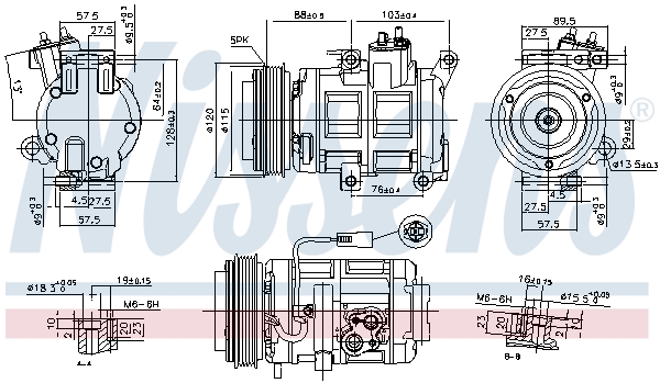 Compressor, air conditioning - 890315 NISSENS