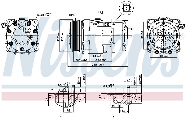 Compressor, air conditioning - 89032 NISSENS